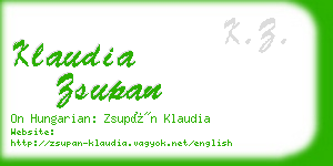 klaudia zsupan business card